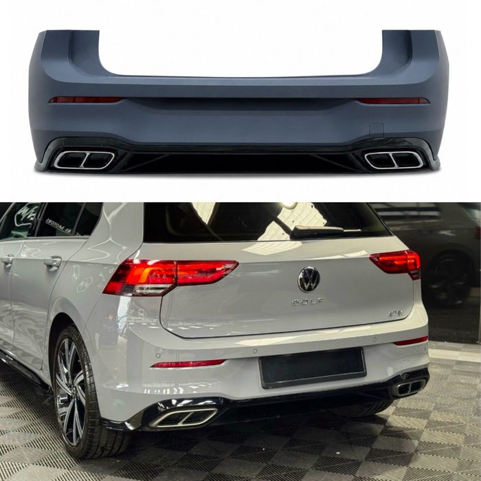 Бампер задній R LINE Volkswagen Golf 8 2021-бампер гольф 8 Артикул:  DRC10269-26