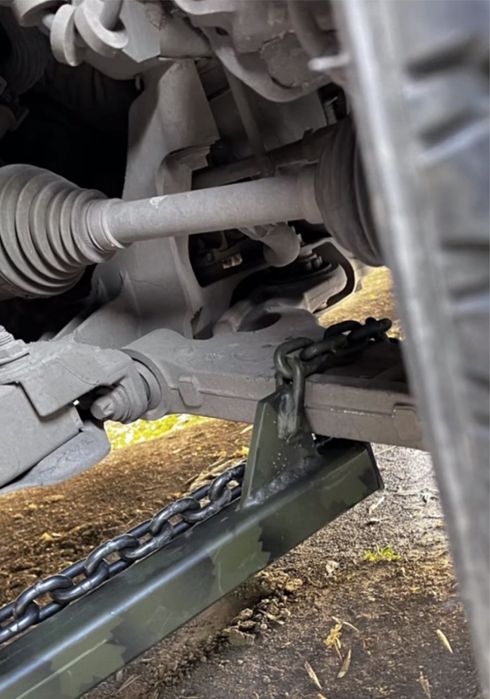 Жостка сцепка. Лафета-жёсткая сцепка. Автобуксир. Жестка зчіпка.