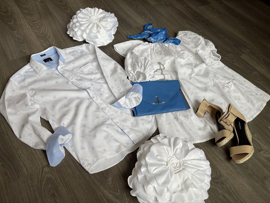 Одяг для фотосесіі р. M/L family look на вагітність виписку хрещення