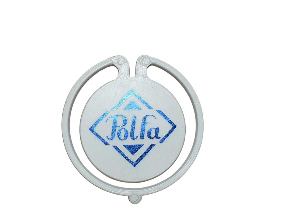 Stara zapinka zawieszka reklamowa klips Polfa lata 70/80 antyk unikat