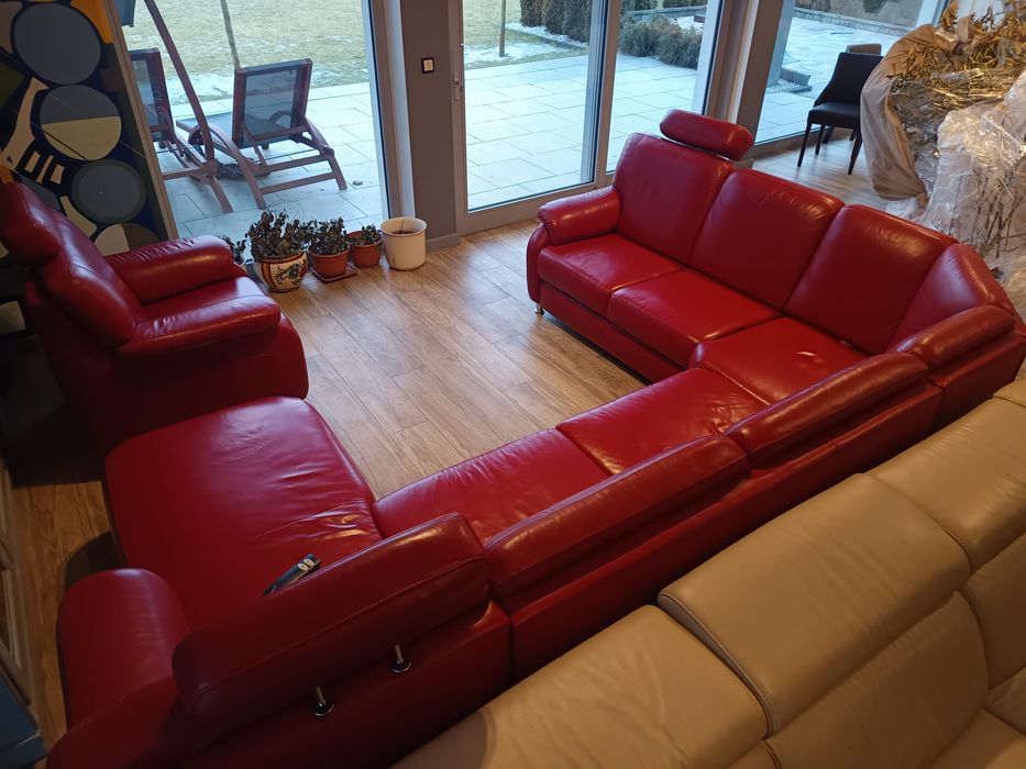 Narożnik/ sofa skórzana Möbel Heinrich plus fotel