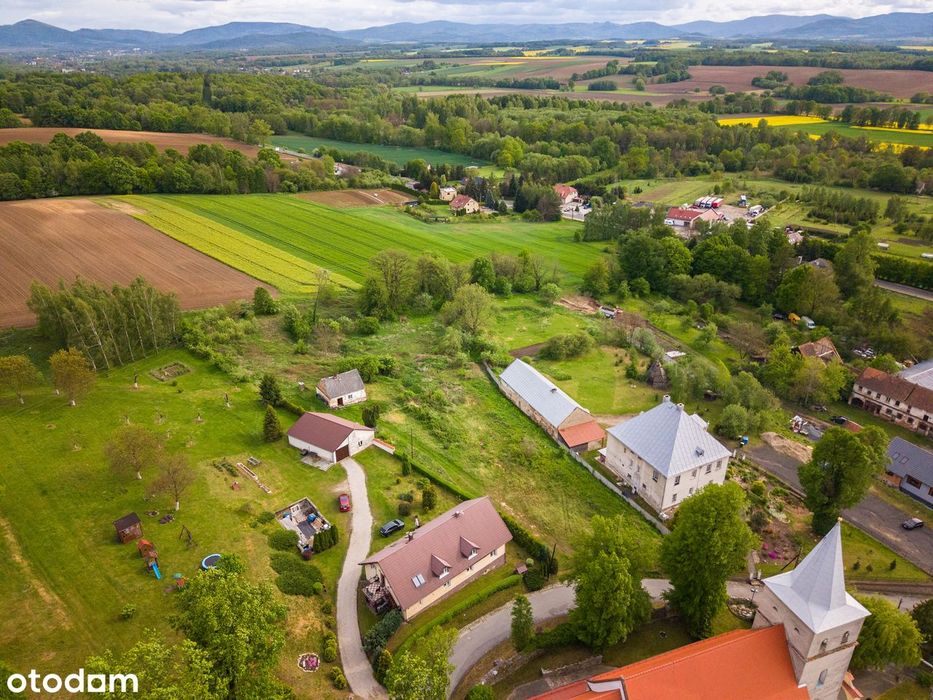 Działka 6999m2 z domem do remontu * media * góry * widok *