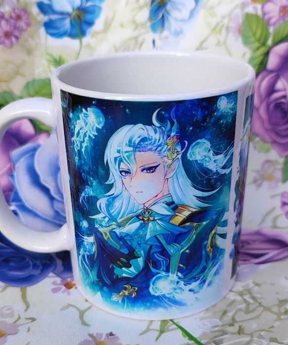 Чашка аниме чашка Геншин Нёвиллет Neuvillette Genshin impact Невиллет