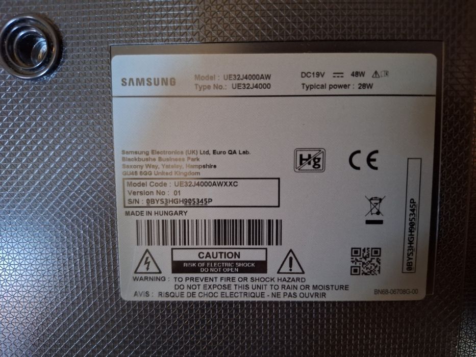 Televisão Samsung estragada