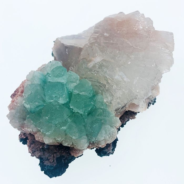 apofyllit z heulandytem minerał -kryształ kolekcjonerski muzealny