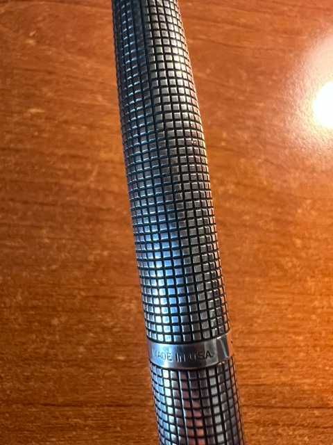 Caneta de tinta permanente Parker 75 Ciselé Prata Esterlina 925 com aparo Ouro 14k (Anos 70) – Vintage