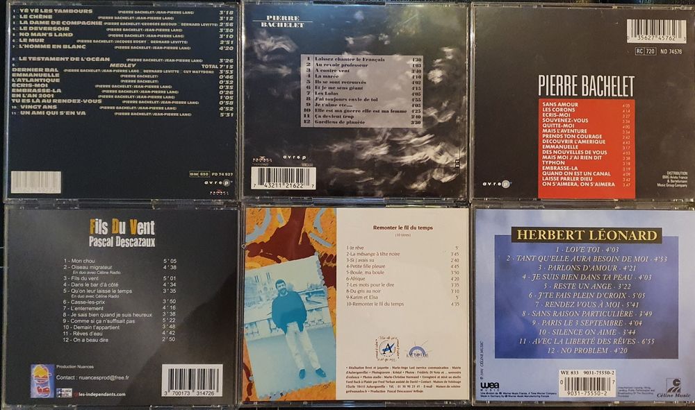 Cd's Bachelet, Descazaux, Leonard, etc.64552452683265121