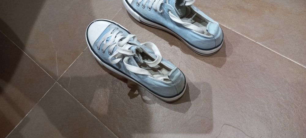 Tenis tipo All Star azul claro n°36