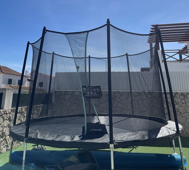 Trampolim 360 com rede e capa