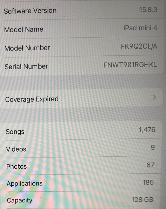 iPad mini 4 128 GB 2019