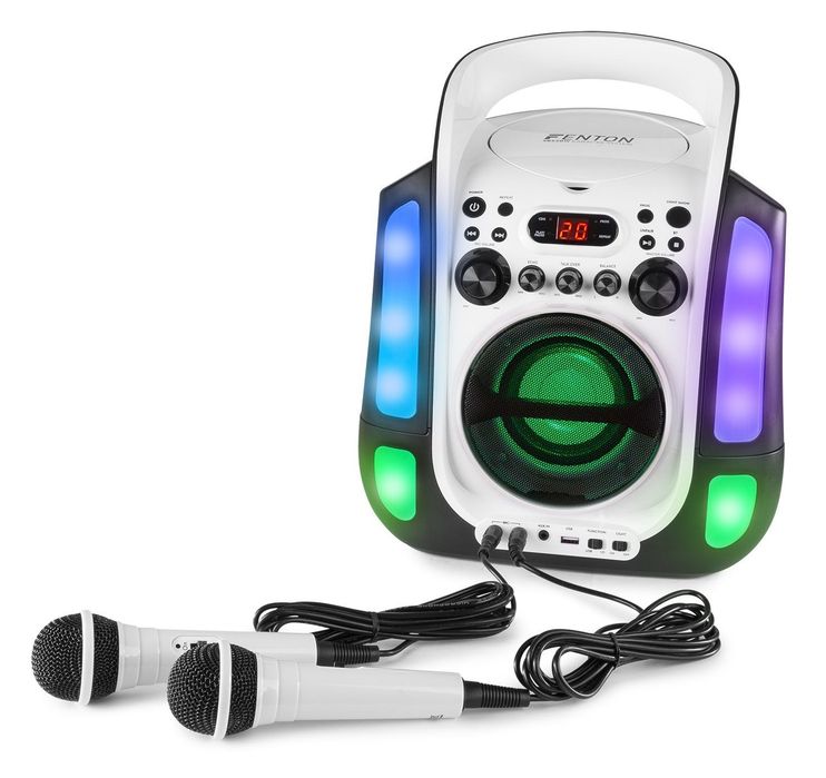 Zestaw do karaoke dla Dzieci Odtwarzacz CD USB Bluetooth + Mikrofony 2sztuki