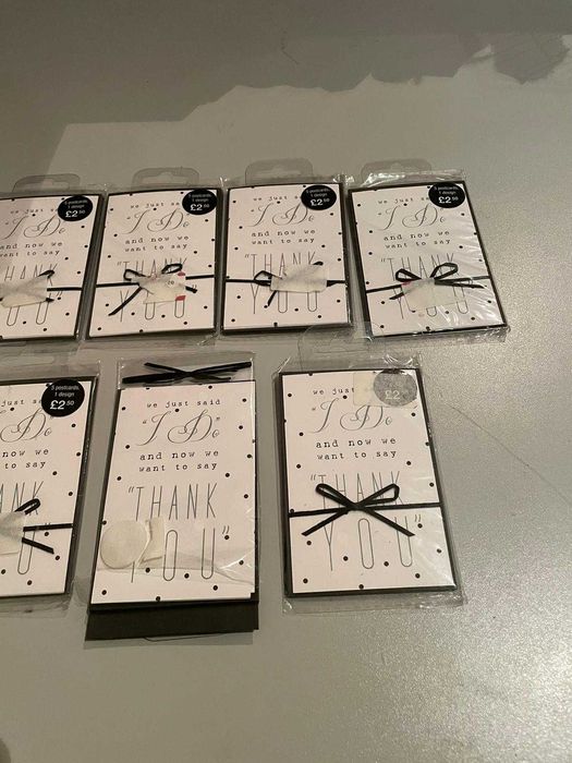 Kartki podziękowania po ślubie (Thank You notes) (55 sztuk)