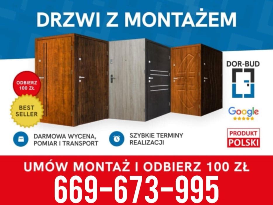 Drzwi zewnętrzne z montażem do bloku od 1400 zł z montażem!!!