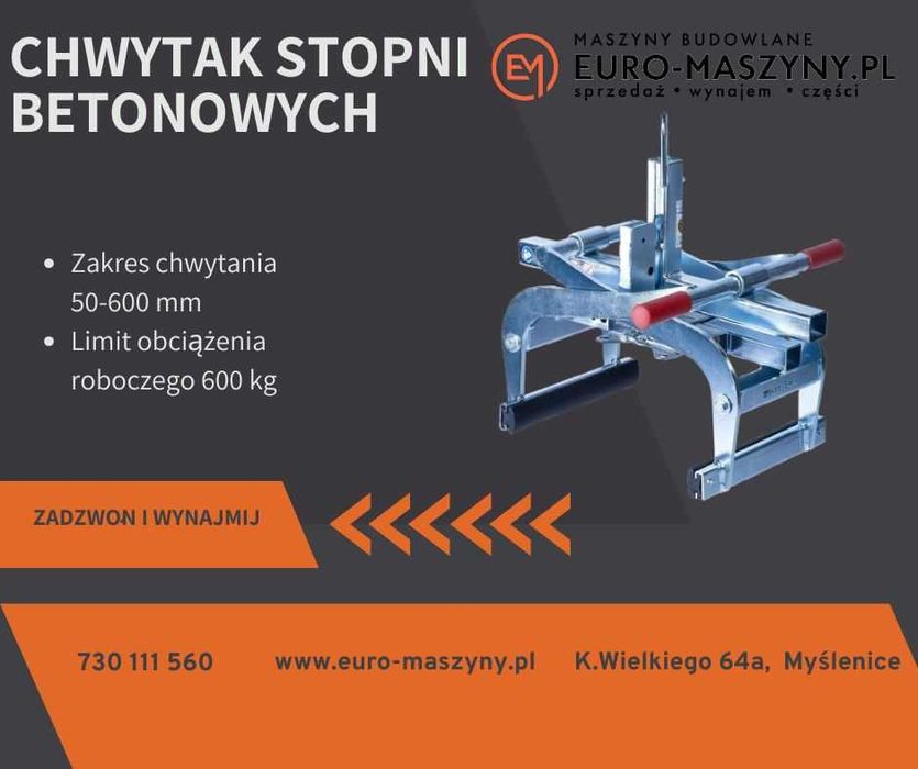 Chwytak brukarski do stopni i prefabrykatów betonowych wynajem