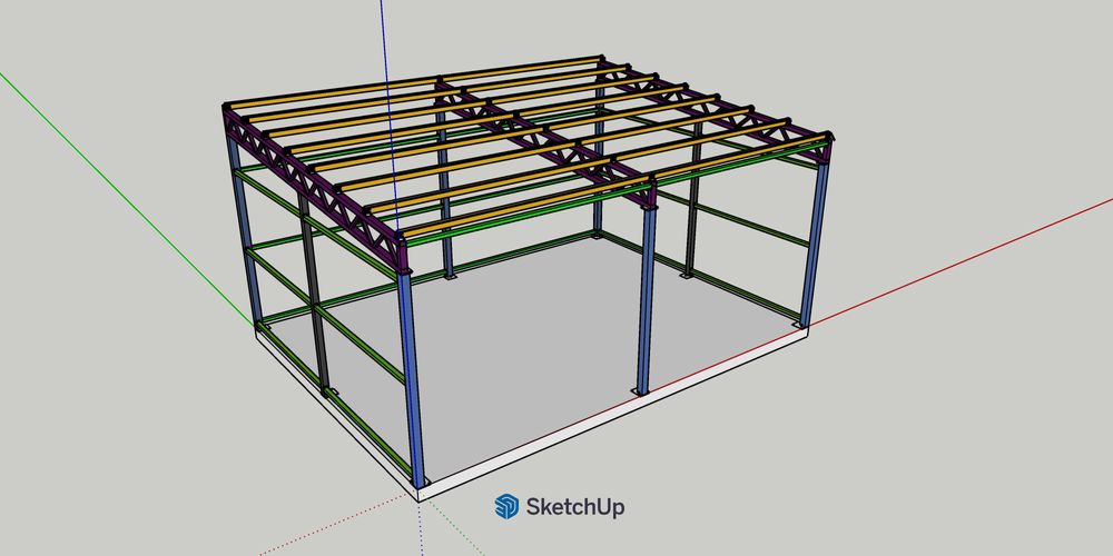 RÓŻNE WYMIARY ! - Konstrukcja stalowa - Budynek Gospodarczy - Wiata