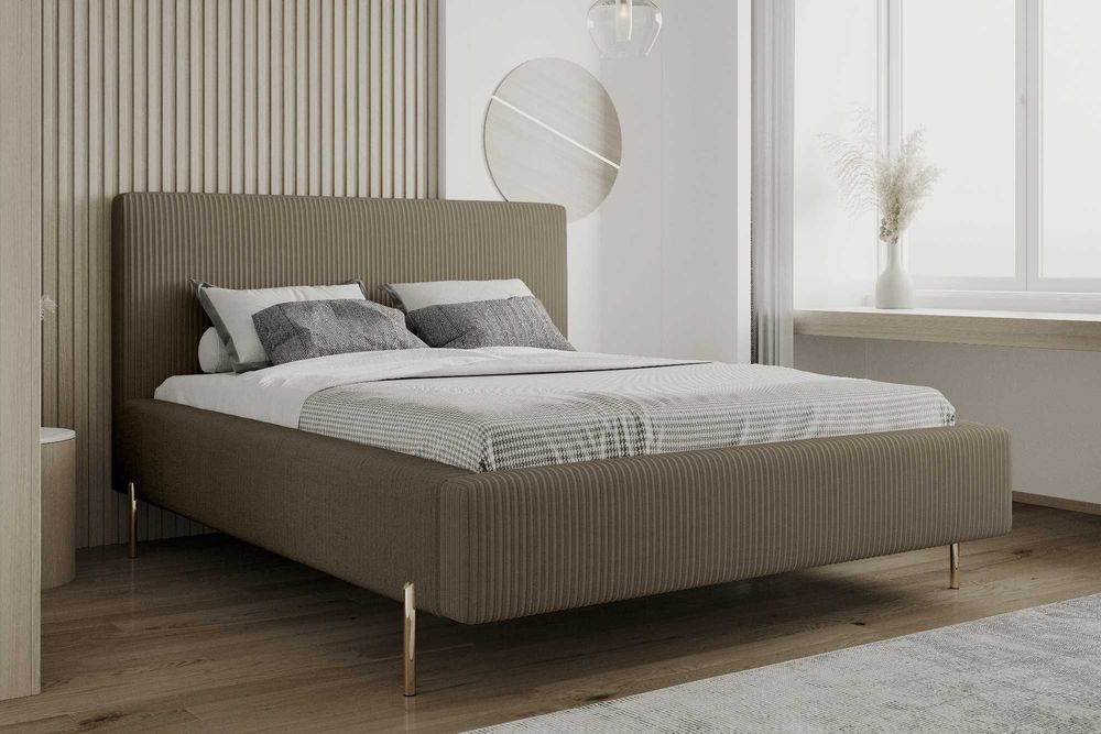 Łóżko DO SYPIALNI tapicerowane z POJEMNIKIEM na pościel RÓŻNE WYMIARY