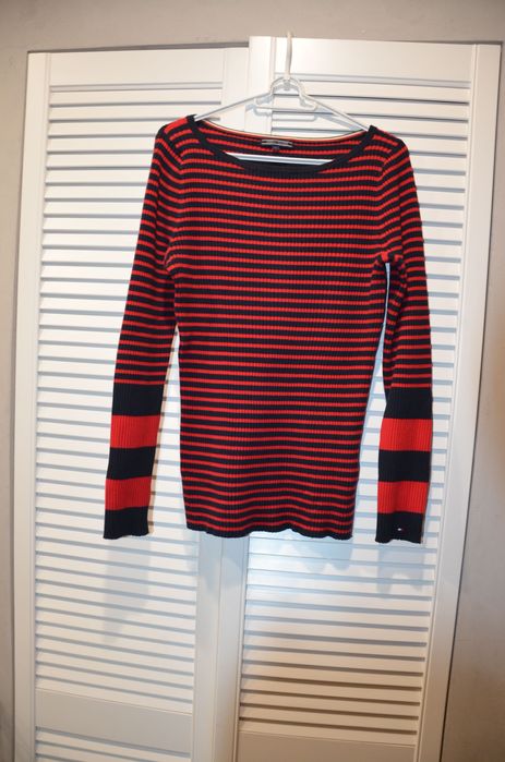 sweter Tommy Hilfiger r. L /46/48 w pasy