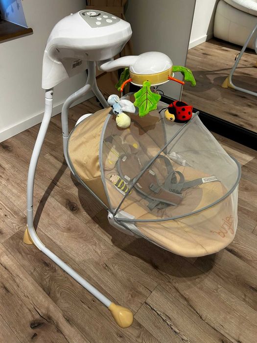 Caretero BUGIES Beżowy - Huśtawka / bujaczek elektryczny dla dziecka