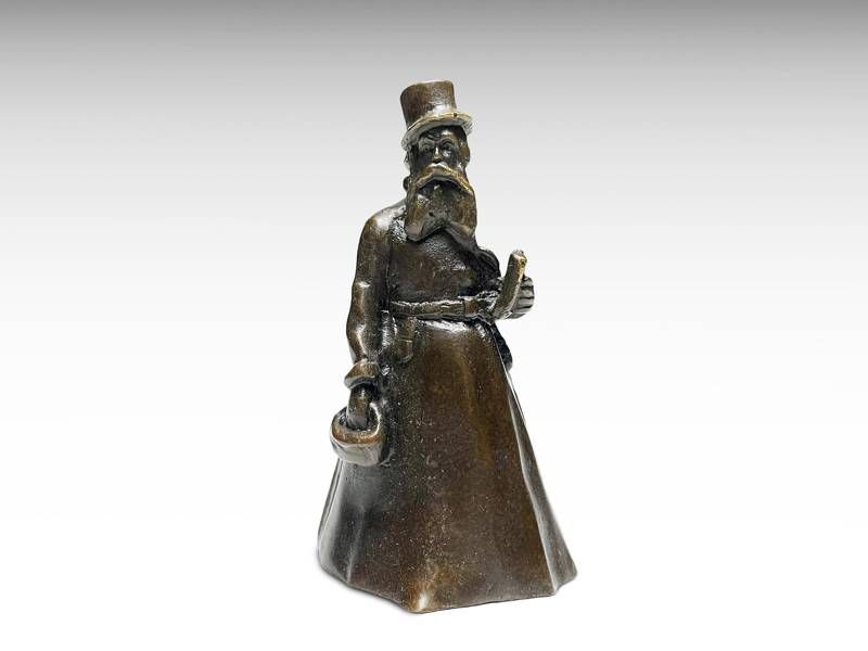 Escultura de bronze - Sino em forma de cavaleiro