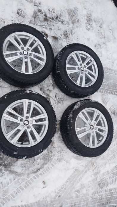 Komplet kol zimowych 205/60r16 PIRELLI 16 5x100 Felgi Aluminiowe Seat OE Altea , Ateca , Leon , Exeo