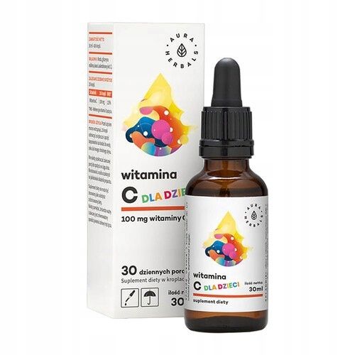 aura herbals witamina c dla dzieci, płyn, 30 ml (aura herbals)