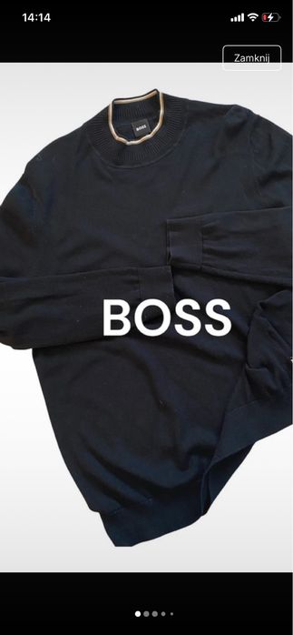 Boss sweter irginslny unisex roz 44