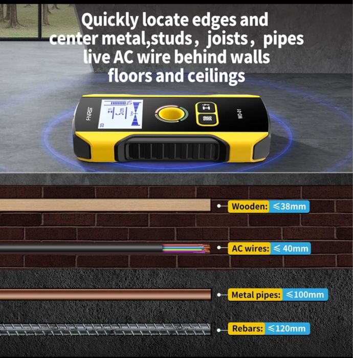 Детектор металла скрытой проводки Fnirsi WD-02