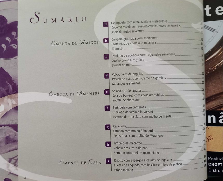 Cozinha Francesa, Italiana e Espanhola- portes incluídos