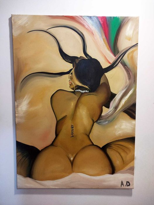 Quadro em Pintura a Óleo (TRILOGIA) – ''Luxuria ''  Obra Única