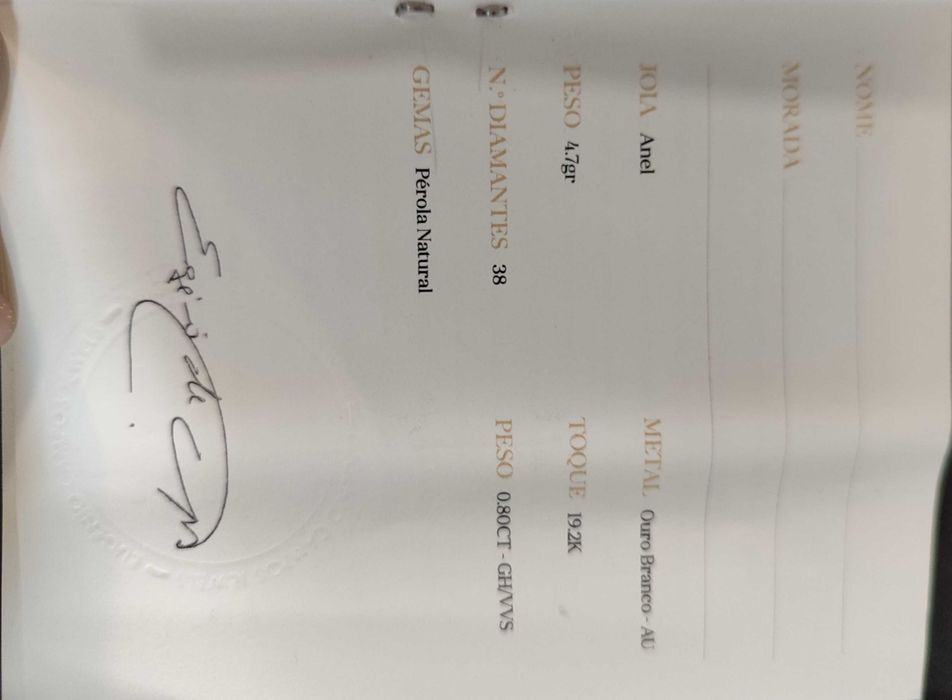 Anel em ouro branco - Eugénio Campos