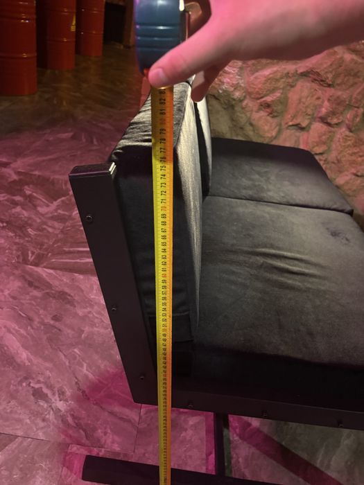 Диван двомістий чорний велюр