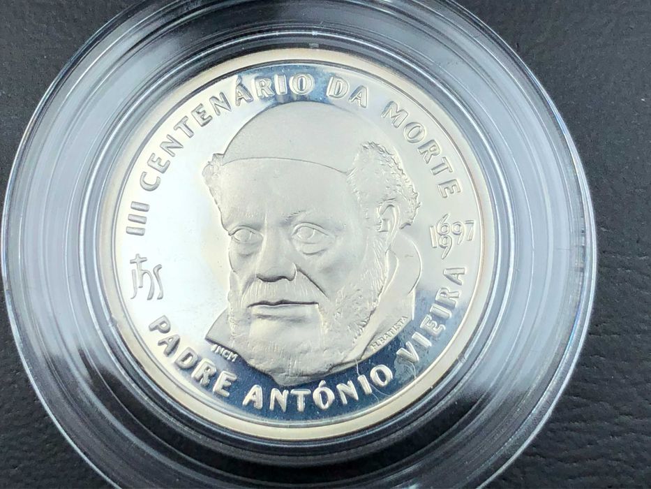 500 Escudos 1997 Estojo Prata Proof Padre António Vieira