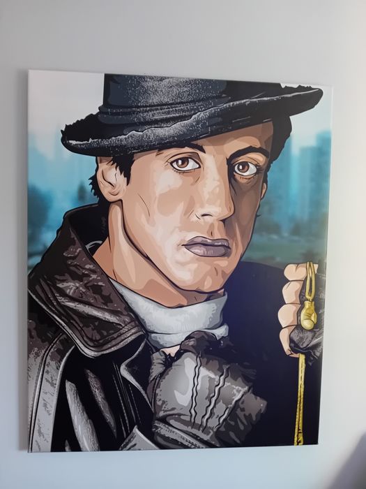 Obraz Rocky 100×80 Sylwester Stalone. Pytać dzwonić proponować