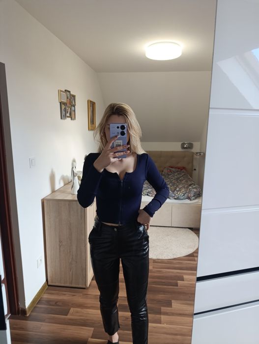 Spodnie LaTeX wysoki stan lateksowe s m sexy kobiece eleganckie