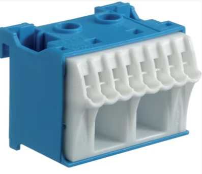 :Hager Blok samo zacisków neutralny, niebieski, 2x16+8x4mm2, KN10N