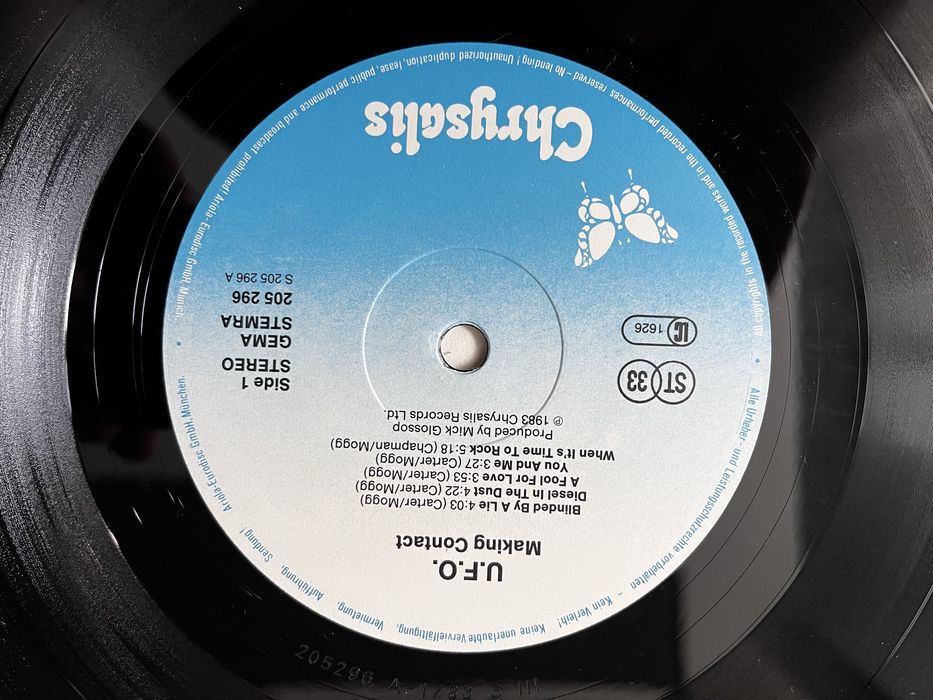 Płyty winylowe U.F.O. Making Contact. 1 Press.