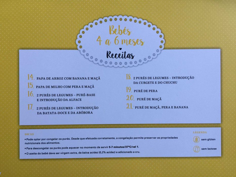 Caixa com 60 Receitas para Grávida e Bebé BIMBY