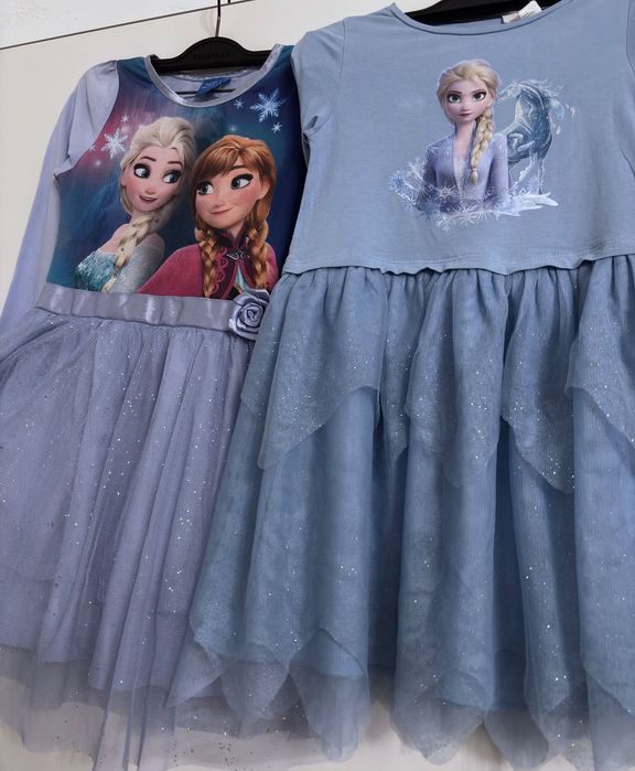 Elsa, Elza, Frozen, Kraina Lodu 2 sukienki 116 122