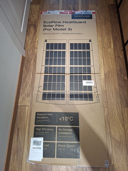 Сонячна панель EcoFlow 256W EV Solar Panel (for Tesla Model 3)/ EcoFlow HeatGuard Solar Film