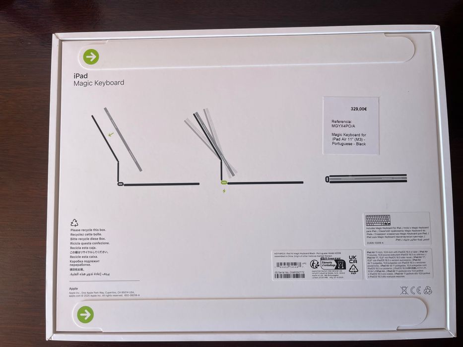 Apple Magic Keyboard iPad Air 11" M3 — NOVO