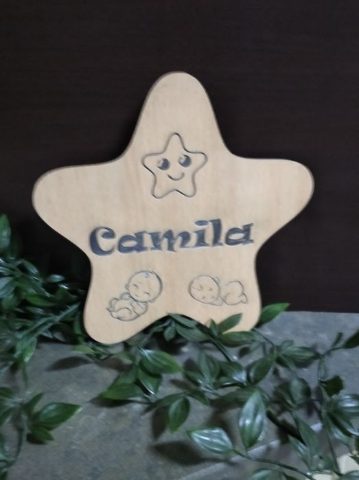 Estrela com nome para pendurar
