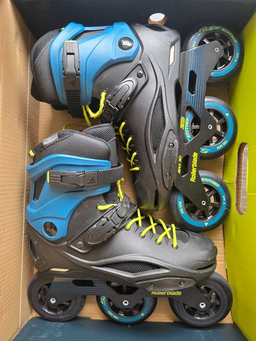 Rolki Rollerblade RB 110 3WD - Czarno/Niebieskie – stan BDB |44,5/29cm