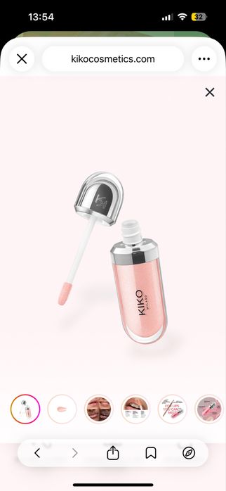 Блиск Kiko,відтінок 04,06