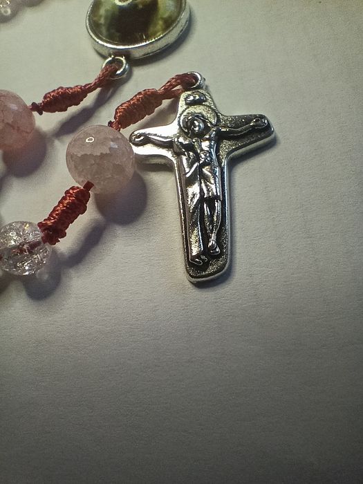 Różaniec z Matką Bożą Anielską- handmade