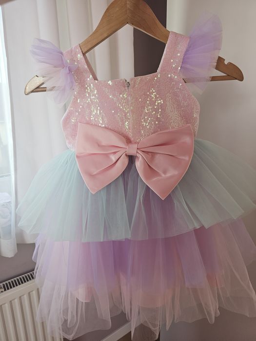 Дитяча пишна святкова ошатна кольорова сукня Єдиноріг 3 4 5 6 одноріг