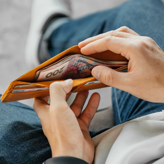 Чоловічий гаманець шкіряний Beefold рудий