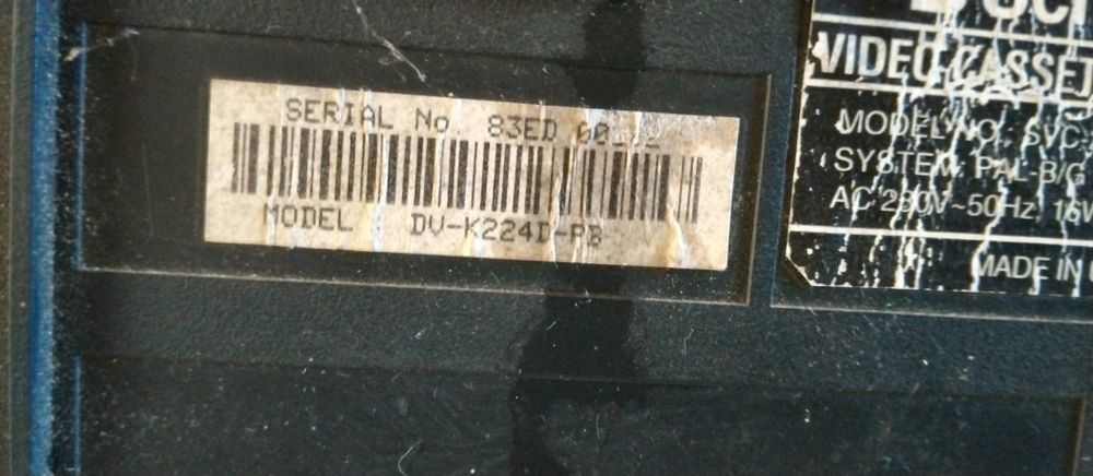 Leitor de cassetes vhs