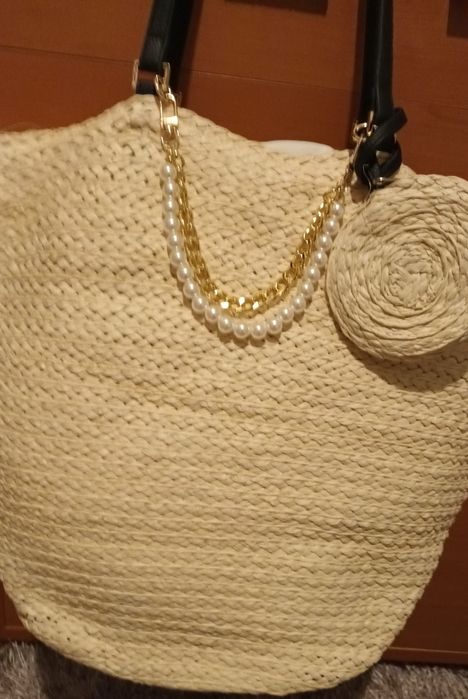 Torba, torebka,  koszyk pleciony Boho