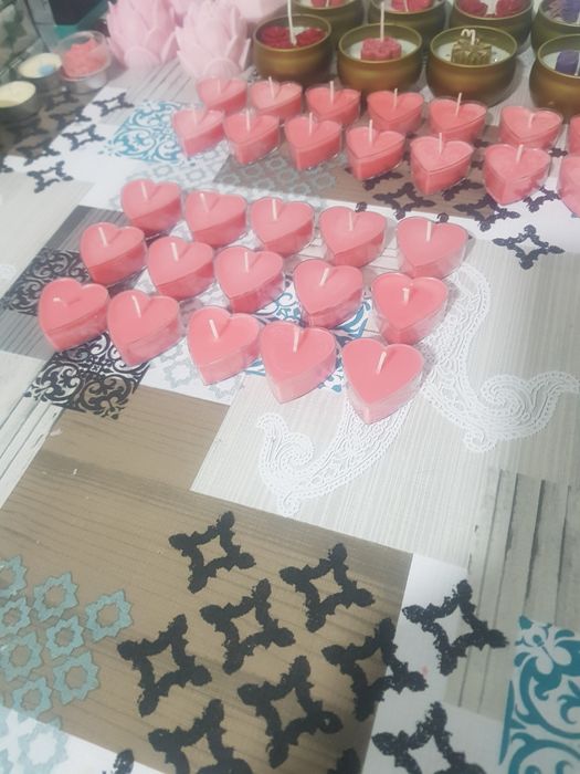 Velas coraçao cera soja