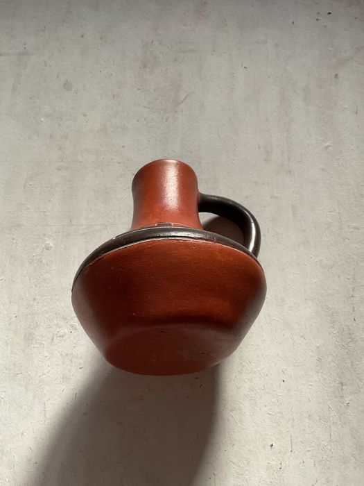 Ваза червона керамічна німецька, глечик керамічний